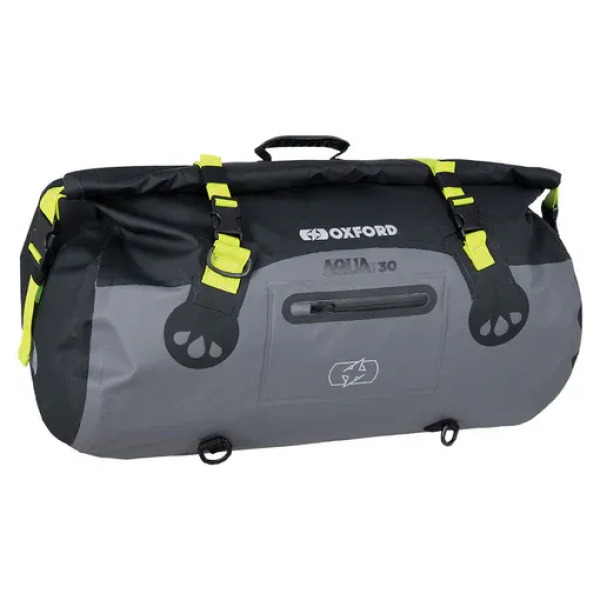 Oxford Oxford Aqua T30 Waterproof Roll Bag - Black / Grey / Fluo